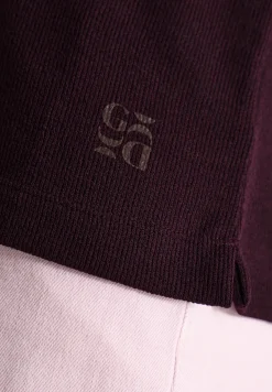 T-Shirt mit Boatneck im Strick-Look