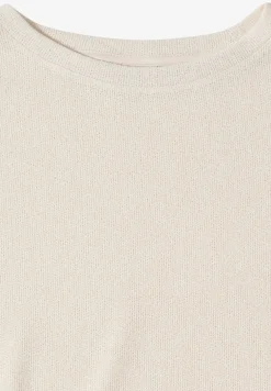 T-Shirt mit Boatneck im Strick-Look