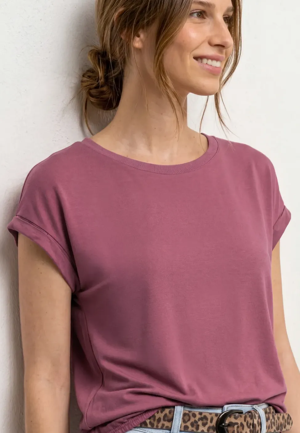 T-Shirt mit Boatneck und Deko-Tape
