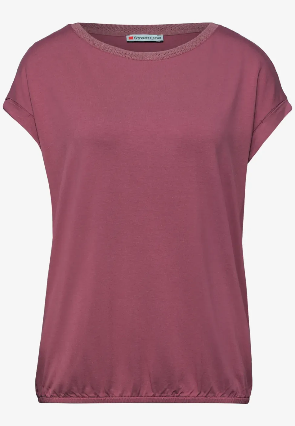 T-Shirt mit Boatneck und Deko-Tape