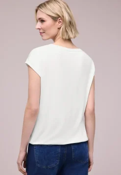 T-Shirt mit Boatneck und Deko-Tape