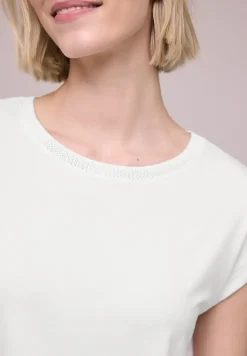 T-Shirt mit Boatneck und Deko-Tape