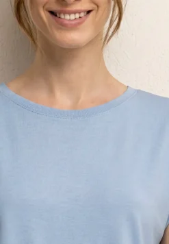 T-Shirt mit Boatneck und Deko-Tape