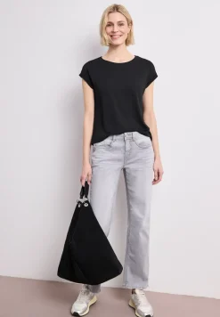 T-Shirt mit Boatneck und Deko-Tape
