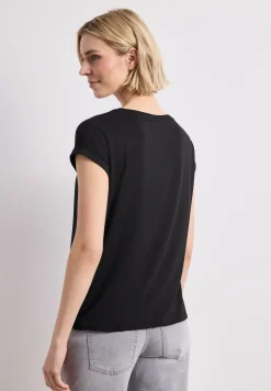 T-Shirt mit Boatneck und Deko-Tape