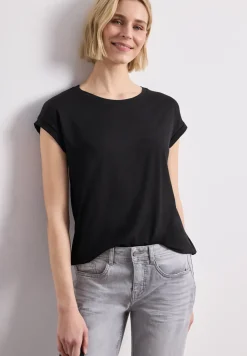 T-Shirt mit Boatneck und Deko-Tape