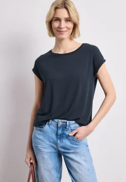 T-Shirt mit Boatneck und Deko-Tape