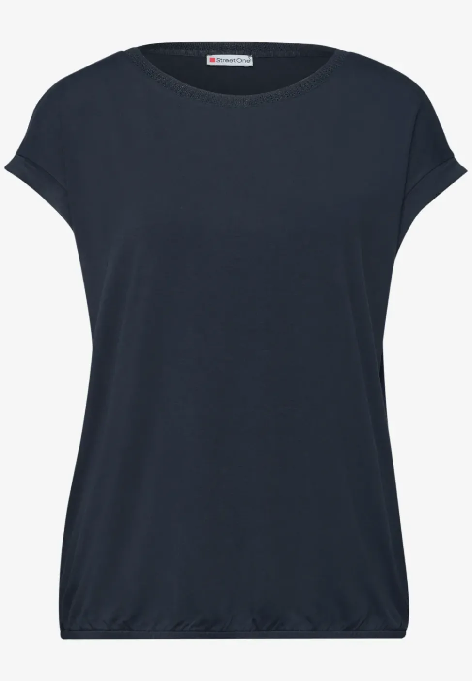 T-Shirt mit Boatneck und Deko-Tape