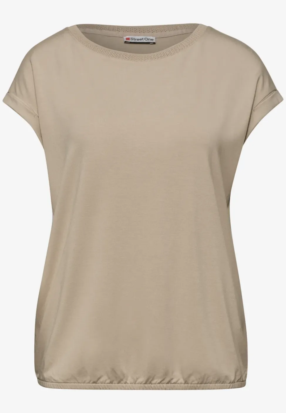 T-Shirt mit Boatneck und Deko-Tape