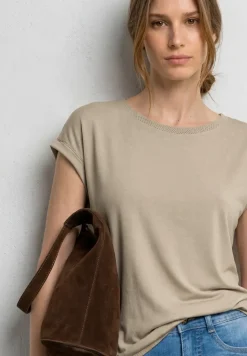 T-Shirt mit Boatneck und Deko-Tape