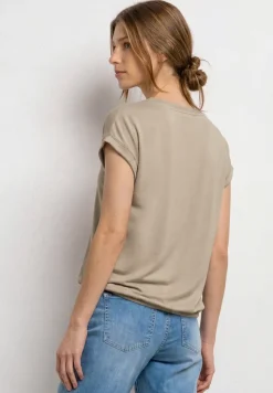 T-Shirt mit Boatneck und Deko-Tape