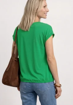 T-Shirt mit Boatneck und Deko-Tape