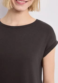 T-Shirt mit Boatneck und Deko-Tape