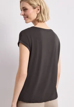 T-Shirt mit Boatneck und Deko-Tape