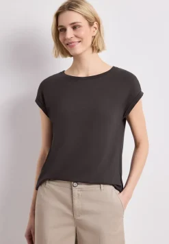 T-Shirt mit Boatneck und Deko-Tape