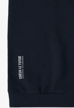 T-Shirt mit Boatneck und Frontprint