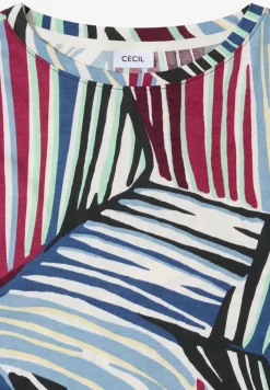T-Shirt mit Boatneck und Grafikprint
