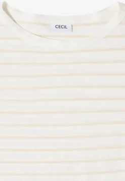 T-Shirt mit Boatneck und Streifen