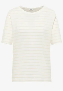 T-Shirt mit Boatneck und Streifen