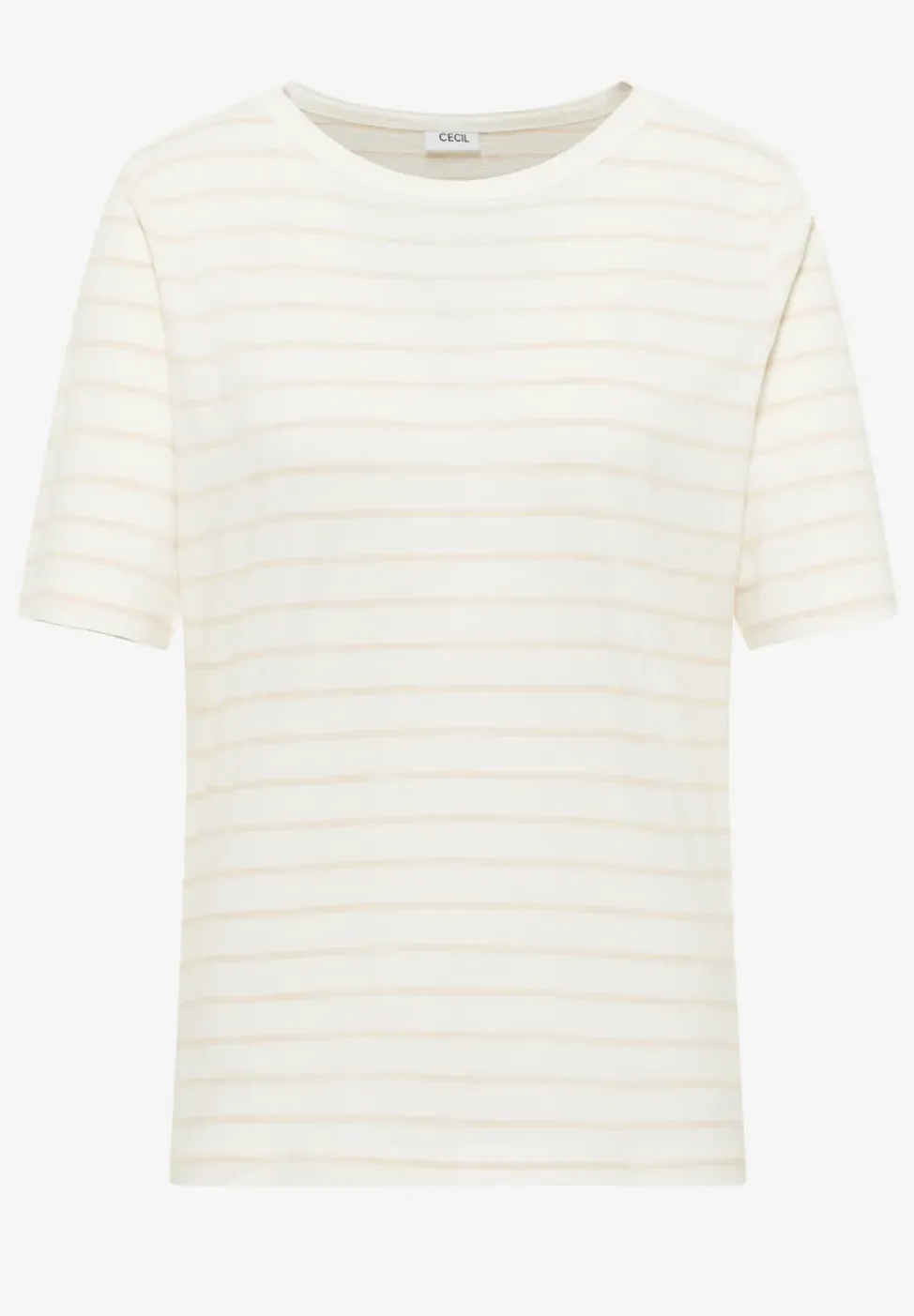 T-Shirt mit Boatneck und Streifen