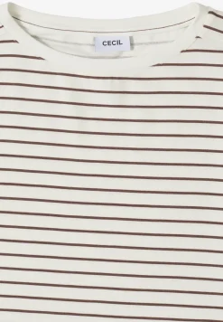 T-Shirt mit Boatneck und Streifen