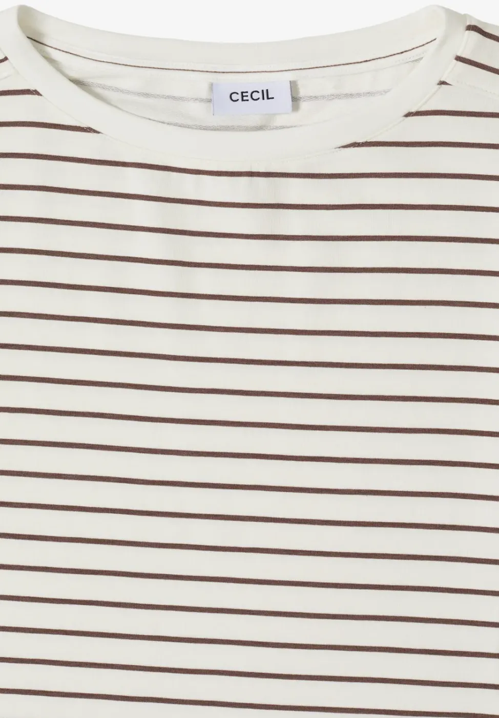 T-Shirt mit Boatneck und Streifen