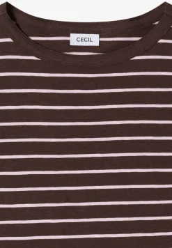 T-Shirt mit Boatneck und Streifen