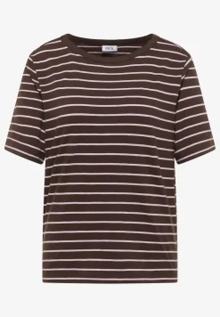 T-Shirt mit Boatneck und Streifen