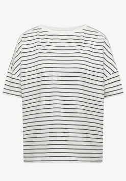 T-Shirt mit Boatneck und Streifen