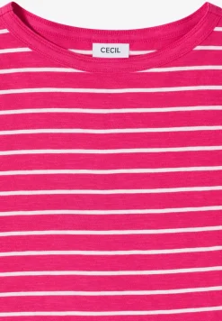 T-Shirt mit Boatneck und Streifen