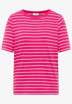 T-Shirt mit Boatneck und Streifen