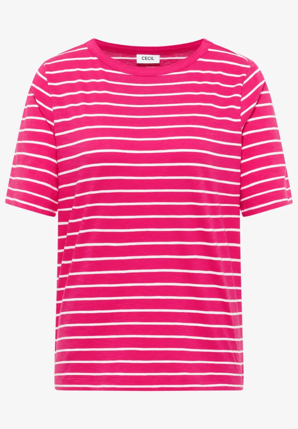 T-Shirt mit Boatneck und Streifen
