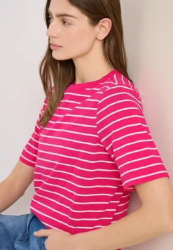 T-Shirt mit Boatneck und Streifen