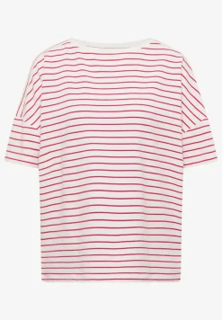 T-Shirt mit Boatneck und Streifen