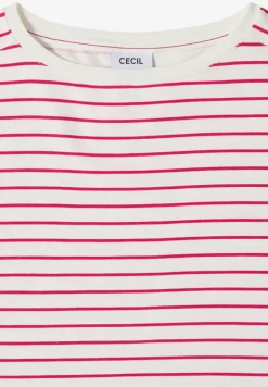 T-Shirt mit Boatneck und Streifen