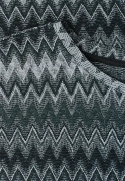 T-Shirt mit Boatneck und Zick-Zack-Print