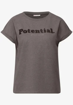 T-Shirt mit Bouclé Wording