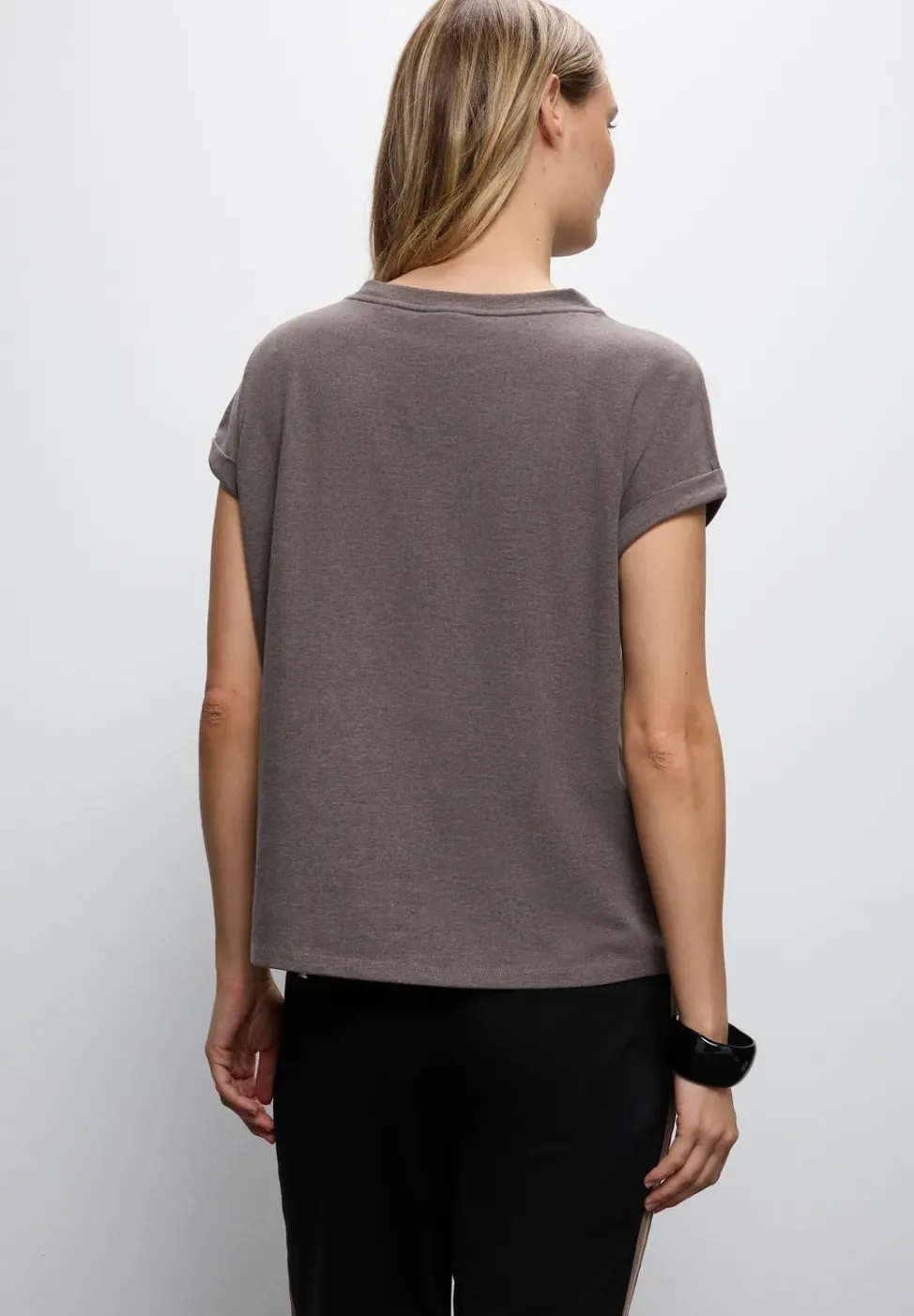 T-Shirt mit Bouclé Wording