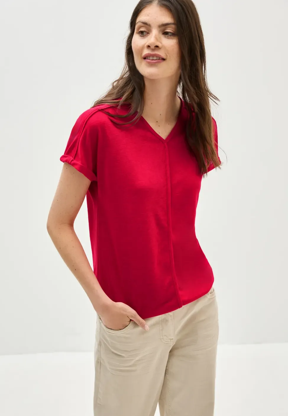 T-Shirt mit Deko-Nähten