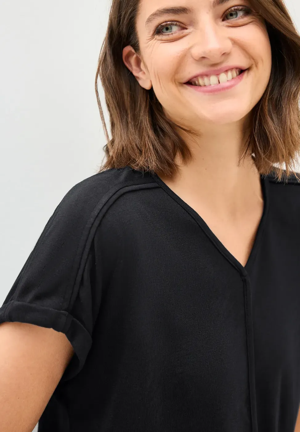 T-Shirt mit Deko-Nähten