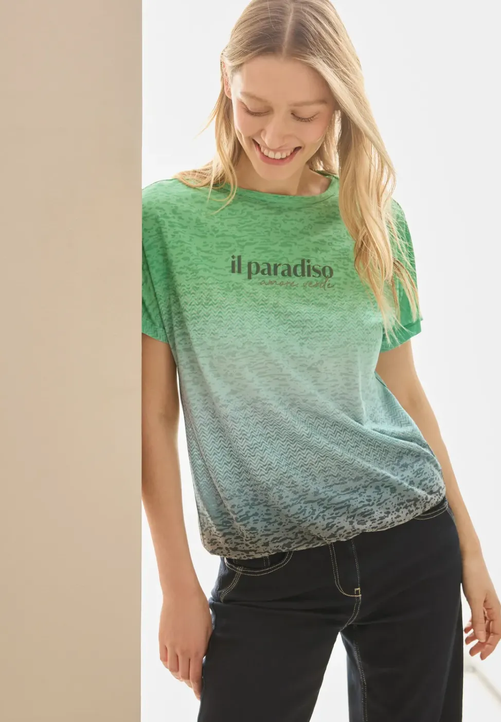 T-Shirt mit Farbverlauf