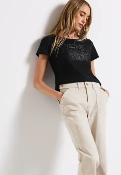 T-Shirt mit Folien-Print