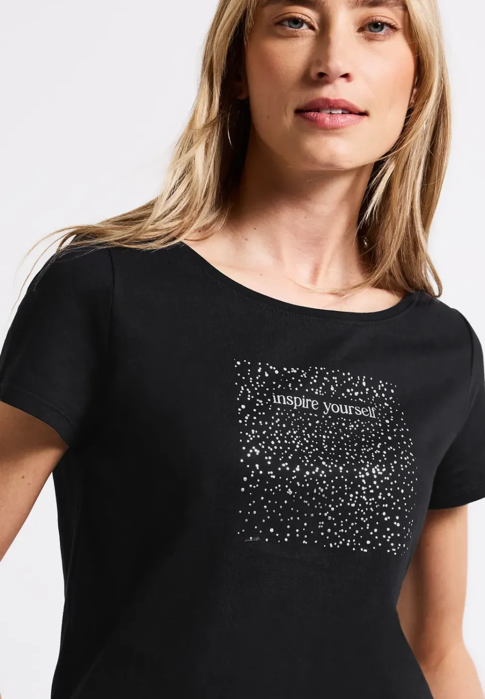 T-Shirt mit Folien-Print