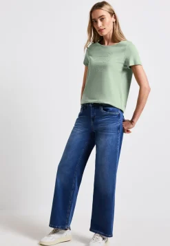 T-Shirt mit Folien-Print