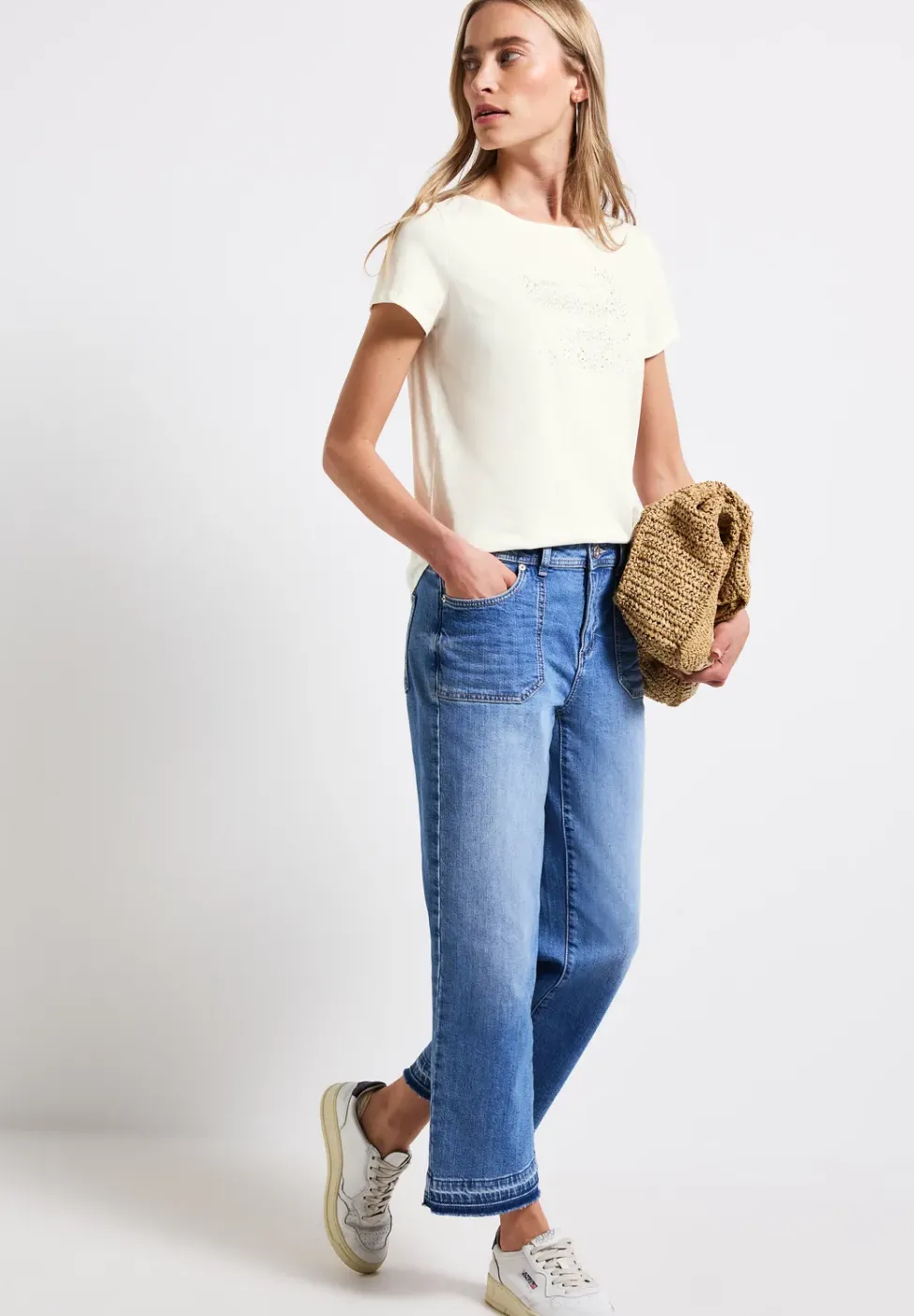 T-Shirt mit Folien-Print