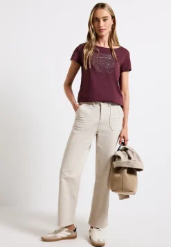 T-Shirt mit Folien-Print