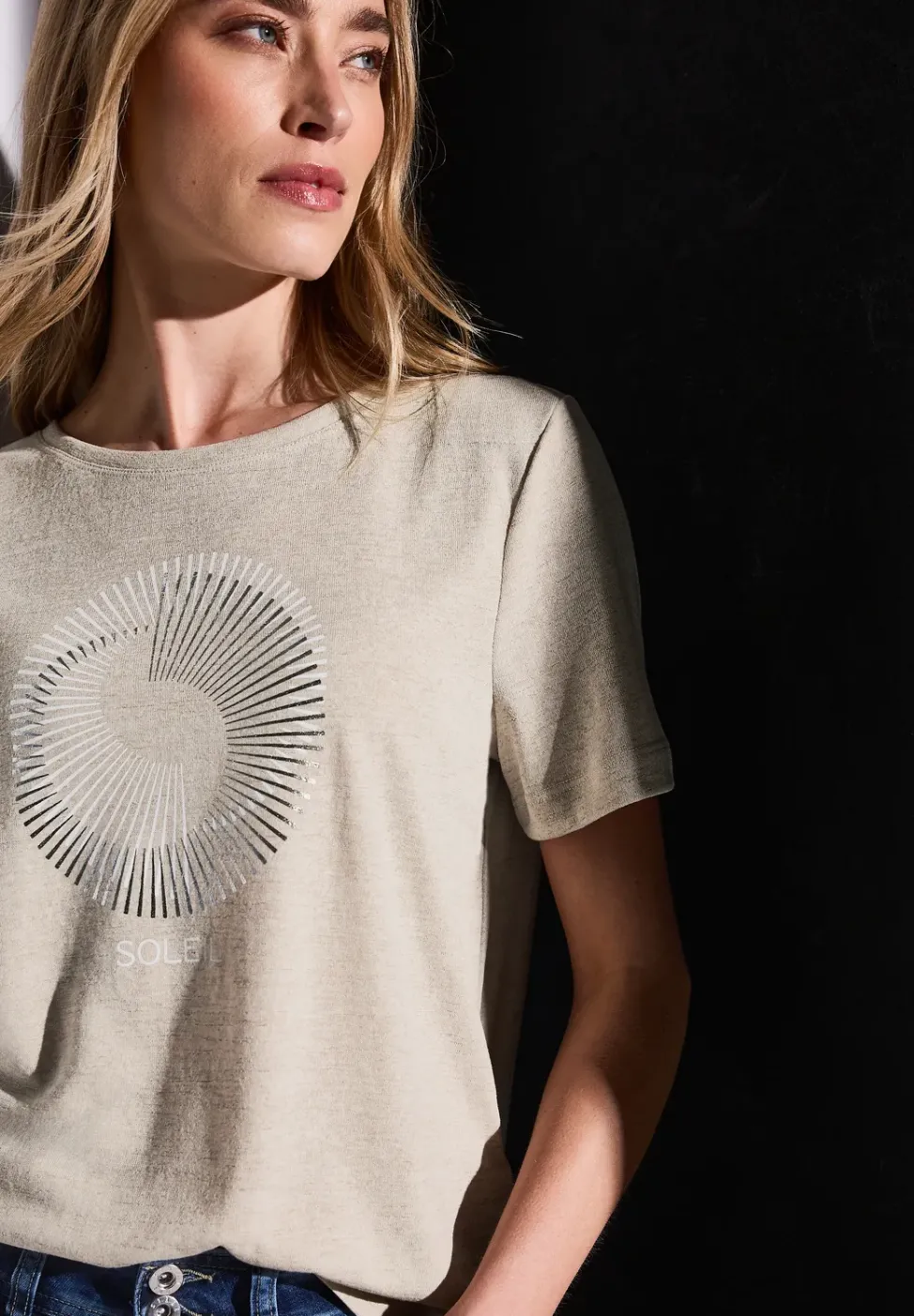 T-Shirt mit Folien-Print