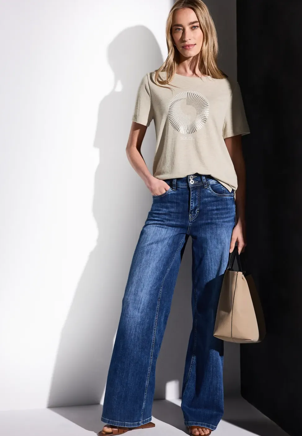 T-Shirt mit Folien-Print