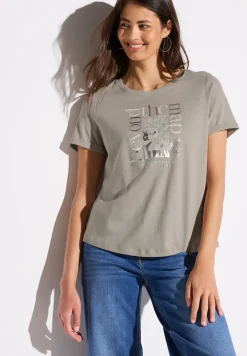 T-Shirt mit Folien-Print