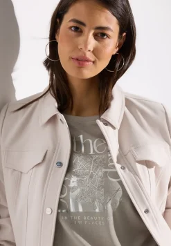 T-Shirt mit Folien-Print